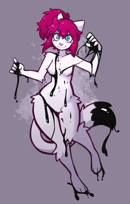 3_toes 5_fingers anthro biped blue_eyes breasts featureless_breasts feet female fingers front_view fur grey_background hair ink looking_at_viewer navel nude nude_anthro nude_female pink_hair simple_background smile solo standing tail toes white_body white_fur white_tail mewgle canvas_(mewgle) domestic_cat felid feline felis mammal 2025 dated digital_drawing_(artwork) digital_media_(artwork) hi_res signature