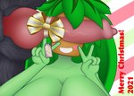 accessory animal_genitalia animal_penis anthro big_breasts big_penis blush bow_(feature) bow_accessory bow_tie breasts canine_genitalia canine_penis duo female fur genitals gift_bow gift_tag green_body green_skin holidays huge_breasts knot leaf leaf_hair male male/female penis penis_accessory penis_bow penis_covering_eyes penis_ribbon plant plant_hair pseudo_hair ribbons simple_background smile text these_aren't_my_glasses vein veiny_penis royalbluegamer blaster_master can't_see_the_haters christmas mythology kanna_(blaster_master) canid canine canis elemental_creature elemental_humanoid flora_fauna humanoid mammal mythological_canine mythological_creature plant_humanoid werecanid werecanine werecreature werewolf wolf digital_media_(artwork) english_text meme