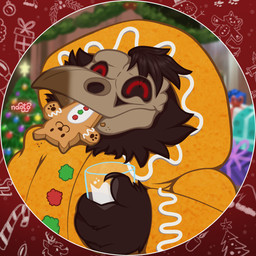anthro bone christmas_clothing christmas_decorations christmas_lights christmas_ornament christmas_tree clothing cookie food gingerbread_cookie holidays kigurumi male milk onesie ornament plant skull solo tree naoto christmas avian bird corvid corvus_(genus) crow oscine passerine 1:1 hi_res