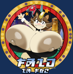 anthro areola big_areola big_breasts breasts brown_areola brown_hair brown_nipples clothing cuff_links fangs female hair huge_areola huge_breasts hyper hyper_breasts leotard looking_at_viewer nipples smile solo tan_body teeth angelthecatgirl nintendo pokemon generation_1_pokemon meowth pokemon_(species) porygon alpha_channel hi_res