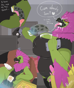 anal anal_penetration anthro balls belly big_balls big_belly big_breasts big_butt big_penis bodily_fluids box breasts butt clothing container controller cum cum_drip cum_in_mouth cum_inside cum_pool cum_string deep_throat dialogue dildo drinking drinking_cum dripping duo electronics female food foreskin furniture genital_fluids genitals huge_belly huge_breasts huge_butt huge_penis humanoid_genitalia humanoid_penis internal larger_female leaking_cum leaking_vagina lying lying_on_sofa male male/female mall non-euclidean_sex object_in_ass on_sofa open_mouth oral oral_penetration panties penetration penis phone pizza pizza_box portal portal_penis portal_sex sex sex_toy sex_toy_in_ass sex_toy_insertion shopping shopping_bag shopping_basket simple_background size_difference smaller_male sofa text thick_thighs thinking_with_portals tongue tongue_out unconscious underwear vaginal_fluid_drip vaginal_fluid_string vaginal_fluids vein veiny_penis vibrator vibrator_controller vibrator_hip_strap vibrator_in_ass dengon baroo baroo's_mother animated animated_comic comic hi_res incest_(lore)