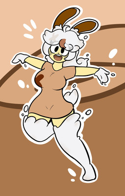 breasts cinnamon_bun clothing eye_through_hair female food gloves hair hair_over_eye handwear legwear one_eye_obstructed open_mouth pastry pattern_background scut_tail shirt short_tail simple_background solo standing tail teeth thick_thighs thigh_highs topwear translucent translucent_hair white_hair wide_eyed rex_santos toastette animal_humanoid animate_inanimate food_creature food_humanoid humanoid lagomorph lagomorph_humanoid leporid_humanoid mammal mammal_humanoid rabbit_humanoid colored digital_drawing_(artwork) digital_media_(artwork) hi_res