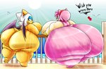 anthro beach big_breasts big_butt bodily_fluids breasts butt butt_focus day duo female fur glistening glistening_body glistening_butt huge_breasts huge_butt hyper hyper_breasts hyper_butt light looking_at_own_butt looking_back membrane_(anatomy) membranous_wings morbidly_obese morbidly_obese_anthro morbidly_obese_female multicolored_body nude nude_female obese obese_anthro obese_female orange_body overweight overweight_anthro overweight_female pink_body remake sea seaside smile sun sunlight sweat tan_body thick_calves thick_thighs two_tone_body water white_body white_fur wide_hips wings pakaproductions sega sonic_the_hedgehog_(series) amy_rose rouge_the_bat bat eulipotyphlan hedgehog mammal 2022