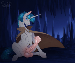 animal_genitalia animal_penis balls blush cave equine_genitalia equine_penis fangs feral genitals horn male penis reward shadow smile solo teeth tongue tongue_out wet sunny_way friendship_is_magic hasbro my_little_pony mythology pony_of_shadows_(mlp) stygian_(mlp) equid equine horse mammal mythological_creature mythological_equine pony unicorn hi_res