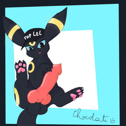 big_penis blue_eyes clothing erection feral genitals hat headgear headwear knot knotted_penis male penis solo nacl9696 nintendo pokemon fix_the_umbreon eeveelution generation_2_pokemon pokemon_(species) umbreon 1:1 hi_res