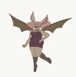 anthro bat_wings belly big_butt big_ears boots bouncing_belly bouncing_breasts breasts butt clothing dress fangs female flying footwear hair knee_boots knee_highs legwear membrane_(anatomy) membranous_wings pigtails pink_hair shoes short_dress short_tail slightly_chubby slightly_chubby_female solo strapless_clothing strapless_dress tail teeth thick_thighs wide_hips wings jellykinz chirp_(jellykinz) bat mammal animated loop short_playtime