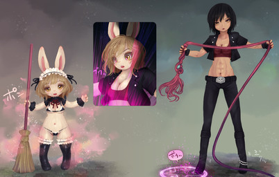 abs accessory anthro belt black_hair blonde_hair boots bottomwear bra breasts broom cleaning_tool clothed clothing crop_top female female_anthro fingerless_gloves footwear fur garter gloves hair handwear holding_object human_to_anthro jacket kemono light_body light_skin looking_at_viewer magic magic_circle maid_headdress maid_uniform midriff pants shirt shirt_collar shirt_cuffs shoes shrinking size_transformation skimpy solo species_transformation surprised text thong topwear transformation underwear uniform white_body white_fur yellow_eyes tetetor-oort human lagomorph leporid mammal rabbit 2022 absurd_res colored comic hi_res japanese_text shaded