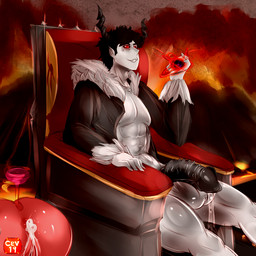 after_sex alcohol anus balls beverage big_balls big_penis black_hair bodily_fluids butt clothing cum cum_in_ass cum_inside duo female fire genital_fluids genitals grey_body hair hell horn humanoid_genitalia humanoid_penis humanoid_pointy_ears lava looking_at_viewer male male_focus muscular muscular_male nipples not_furry penis pointy_ears red_body red_eyes smile solo_focus topwear vulva wine cev azel_morningstar demon humanoid mammal 1:1 2019 digital_media_(artwork)