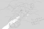 anthro bed biped blush bodily_fluids breath clothing dialogue footwear furniture gloves half-closed_eyes handwear looking_aside lying male narrowed_eyes on_bed on_side shoes solo sweat text nashi_(intothe_bluesky) sega sonic_the_hedgehog_(series) sonic_the_hedgehog eulipotyphlan hedgehog mammal 3:2 japanese_text monochrome sketch translation_request