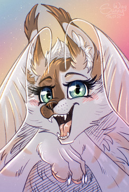 anthro claws excited fangs female fluffy happy open_mouth paws solo teeth sunny_way arthropod domestic_cat felid feline felis hybrid insect lepidopteran mammal moth hi_res