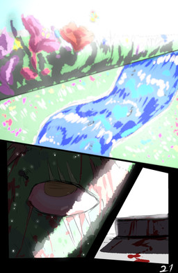 anthro blood blood_on_face bodily_fluids facial_scar female flower gore plant scar solo brradett microsoft the_elder_scrolls lernie_(brradett) argonian scalie absurd_res comic hi_res