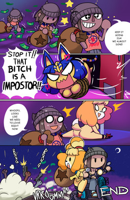 angry anthro biped bodily_fluids bottomwear bound breasts butt clothed clothing dialogue female flexible hat headgear headwear male money motorcycle nude profanity rope sound_effects speech_bubble splits spread_legs spreading surprised sweat text thick_thighs topwear vehicle ichduhernz animal_crossing nintendo ankha_(animal_crossing) isabelle_(animal_crossing) canid canine canis domestic_cat domestic_dog felid feline felis human mammal shih_tzu toy_dog 2025 absurd_res comic english_text hi_res