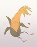 ambiguous_gender corn food green_body heart_symbol logo plant simple_background simple_eyes sitting solo yellow_body lostgoose food_creature 2021 artist_logo dated hi_res