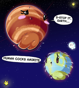 :3 big_vulva black_eyes blush cloud dialogue earth earth_(planet) eyelashes female genitals glistening glistening_eyes group jupiter_(planet) macro moon motion_lines not_furry open_mouth open_smile pink_tongue planet plump_labia rosy_cheeks smile space speech_bubble star text tongue vulva water what pittory animate_inanimate english_text hi_res