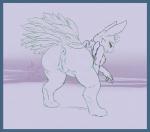 anthro anus bent_over big_butt blush butt feathered_wings feathers female fur genitals looking_at_viewer looking_back nude presenting pussy raised_tail smile solo tail text wings starman_deluxe avian bird galliform hybrid lagomorph mammal peafowl phasianid skvader 2016 english_text sketch