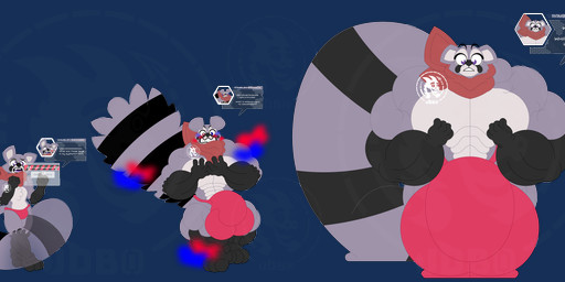 abs anthro balls big_bulge big_muscles big_pecs bulge clothed clothing ears_down eyebrows fur genitals growth growth_sequence huge_bulge huge_muscles hyper hyper_bulge hyper_genitalia hyper_muscle_growth hyper_muscles kerchief long_tail male muscle_growth muscular neckerchief neckwear partially_clothed pecs penis pivoted_ears png_file purple_eyes raccoon_tail red_clothing red_kerchief red_neckerchief red_thong red_underwear solo surprised tail teeth thong tongue underwear white_eyes jdbo-arts indigo_park rambley_raccoon mammal procyonid raccoon alpha_channel hi_res sequence