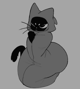 :< anthro big_butt big_pupils black_body black_fur bottom_heavy butt cat_tail cloak clothing curvy_figure eyebrows eyelashes feet femboy fingers freckled_face freckles fur grey_background grey_cloak grey_clothing grey_hood hood huge_butt huge_thighs humanoid_hands kneeling long_whiskers male narrowed_eyes one_eye_closed pear-shaped_figure pupils simple_background solo tail thick_thighs three-quarter_view toes whiskers white_eyebrows white_nose white_sclera wide_hipped_anthro wide_hipped_male wide_hips tuggg that_one_gay_cat_that_tuggg_drew domestic_cat felid feline felis mammal 2025 digital_drawing_(artwork) digital_media_(artwork) monochrome