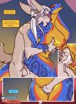 2019 anthro balls big_breasts bodily_fluids bodyguard_position breast_grab breasts canid canine close-up cobra comic curvy_figure dialogue digital_media_(artwork) duo english_text eyes_closed female female_penetrated fennec_fox fingering fox from_behind_position fur genital_fluids genitals hair hand_on_breast hi_res humanoid_genitalia humanoid_penis indoor_nudity indoor_sex inside ko-fi ko-fi_logo male male/female male_penetrating male_penetrating_female mammal mounting nipples non-mammal_breasts nude open_mouth passionate patreon patreon_logo penetration penis pussy reptile scalie sex shen_(zummeng) snake standing standing_sex text text_box true_fox url vaginal vaginal_fingering vaginal_fluids vaginal_penetration voluptuous white_hair zaphira_(zummeng) zummeng
