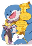 aaron_schmit absurd_res alcohol anthro beverage breasts cleavage clothed clothing delcatty duo english_text female generation_3_pokemon hi_res holding_beverage holding_object larger_female marine mature_female mother_(lore) mother_and_child_(lore) mother_and_son_(lore) nintendo parent_(lore) parent_and_child_(lore) parent_and_son_(lore) pokemon pokemon_(species) size_difference smaller_female son_(lore) text tinder_skitty_(series) tinder_wailord wailord wine