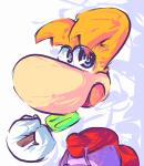 food looking_at_viewer male open_mouth popsicle solo rousemouse rayman_(series) ubisoft rayman humanoid 2013