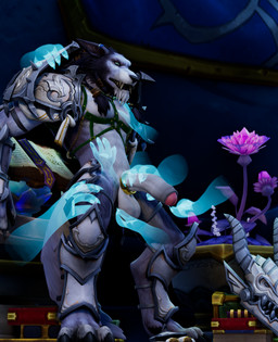 anthro armor armor_plates balls big_balls big_penis breasts foreskin fur genitals green_eyes grey_body grey_fur hand_on_balls hand_on_breast hand_on_penis humanoid_genitalia humanoid_penis inside magic male nude penis saggy_balls solo nuber blizzard_entertainment warcraft canid canine canis mammal werecanid werecreature wolf worgen 3d_(artwork) absurd_res digital_media_(artwork) hi_res