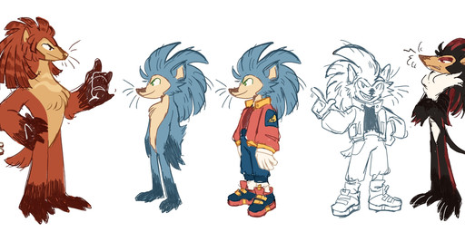 2_tails 4_toes anthro black_body black_fur blue_body blue_bottomwear blue_clothing blue_eyes blue_fur blue_pants bottomwear brown_nose clothed clothing crossed_arms featureless_crotch feet footwear fully_clothed fur gloves green_eyes grin group hand_on_hip hand_on_own_hip handwear head_tuft jacket male multi_tail narrowed_eyes nude off/on pants pawpads paws plantigrade red_body red_clothing red_fur red_jacket red_topwear redesign shoes simple_background smile sneakers sneer snout standing tail tan_body tan_fur tan_inner_ear toes topwear tuft whiskers white_background white_body white_clothing white_fur white_gloves white_handwear white_inner_ear white_pawpads frogcroaks sega sonic_the_hedgehog_(series) knuckles_the_echidna miles_prower shadow_the_hedgehog sonic_the_hedgehog canid canine echidna eulipotyphlan fox hedgehog mammal monotreme 2023 absurd_res digital_drawing_(artwork) digital_media_(artwork) flat_colors hi_res