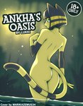 anthro biped breasts butt female hair looking_at_viewer looking_back nude pupils skinny_dipping solo standing tail text thick_thighs three-quarter_view marik_azemus34 animal_crossing nintendo ankha_(animal_crossing) domestic_cat felid feline felis mammal 2025 cover cover_art cover_page hi_res