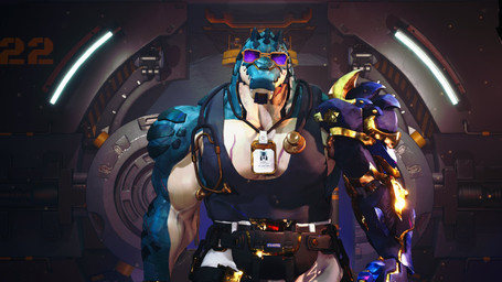 anthro badge belt biceps black_clothing black_shirt black_tank_top black_topwear bottomwear cheek_scar chest_scar claws clothing cybernetic_arm cybernetic_limb cybernetics deltoids eyewear facial_scar finger_claws head_spines inside looking_at_viewer machine male medical_instrument muscular muscular_anthro muscular_male pants pass pecs purple_lens scales scar scientific_instrument sharp_teeth shirt solo stethoscope sunglasses tan_body tan_scales tank_top teal_body teal_scales teeth topwear utility_belt vault_door vein veiny_muscles white_bottomwear white_clothing white_pants jiushi_is_90 jiushi_is_90_(modeler) ryuichi_arasaka crocodile crocodilian reptile scalie 16:9 2025 3d_(artwork) digital_media_(artwork) hi_res widescreen
