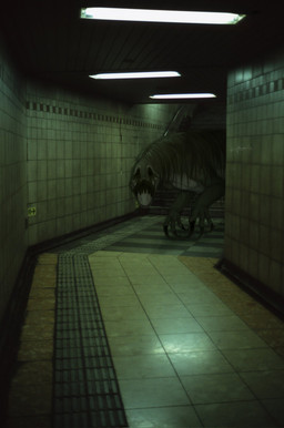 ambiguous_gender black_body black_feathers claws creepy creepy_smile feathers feral hallway hidden_eyes horror_(theme) inside looking_at_viewer mimicry nightmare_fuel smile solo white_body white_feathers abigaildx1 dinosaur feathered_dinosaur feathered_scalie megaraptor megaraptorid murusraptor prehistoric_species reptile saurischian scalie theropod hi_res
