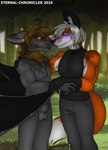 animal_genitalia anthro balls blush duo forest forest_background genital_piercing genitals male male/male muscular muscular_male nature nature_background piercing plant romantic romantic_couple sheath tree eternal-chronicler azarokkusu kudo_(eternal-chronicler) bat canid canine fox mammal megabat true_fox hi_res