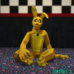 3_toes 5_fingers anthro black_eyes claws feet finger_claws fingers fur low_poly male on_ground pawpads paws pupils sitting solo toe_claws toes yellow_body yellow_claws yellow_fur yellow_pupils jumthro five_nights_at_freddy's five_nights_at_freddy's_3 scottgames spring_bonnie_(fnaf) stage_01_spring_bonnie_(fnaf) lagomorph leporid mammal rabbit springlock_suit 1:1 2024 3d_(artwork) digital_media_(artwork)