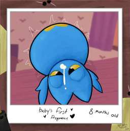 anthro blue_body bodily_fluids cum cum_from_mouth cum_in_mouth cum_inflation cum_inside female genital_fluids inflated_belly inflation inside neonate photo polaroid_photo pregnant pregnant_female stated_age underage_pregnancy wings yellow_sclera young pincoosh cartoon_network mao_mao:_heroes_of_pure_heart adorabat bat mammal absurd_res digital_media_(artwork) hi_res signature
