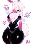 anthro blush bodysuit breasts clothed clothing female simple_background skinsuit solo tail tight_clothing usa37107692 marvel spider-man_(series) spider-gwen lagomorph leporid mammal rabbit hi_res