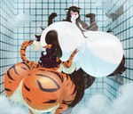 absurd_res anthro anthro_on_anthro areola bathing bear beepunz big_breasts big_butt black_hair blush bodily_fluids breast_fondling breast_play breast_squish breastfeeding breasts brown_hair butt duo face_on_breast felid feline female female/female fondling fur giant_panda hair hand_on_breast heart_eyes heart_symbol hi_res hoshiko_ishakama huge_breasts huge_butt hyper hyper_breasts hyper_butt lactating looking_pleasured mammal milk nipples nude orange_body orange_fur pantherine sex shower shower_sex showering squish sucking teldrisa_yalnagosa tiger tongue tongue_out wet wet_body wet_fur white_body white_fur wide_hips