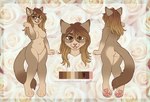 anthro blep brown_body brown_eyes brown_fur featureless_crotch female flower fur pawpads plant rose_(flower) slightly_chubby solo tongue tongue_out samaella aster_von_snugglebeans felid feline mammal absurd_res hi_res model_sheet trans_(lore) trans_woman_(lore)