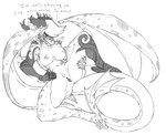 after_transformation annoyed anthro areola breasts changeling_tale comictf digital_drawing_(artwork) digital_media_(artwork) dragon embarrassed english_text female full-length_portrait genitals hand_on_leg hand_on_thigh markings membrane_(anatomy) membranous_wings monochrome mythological_creature mythological_scalie mythology navel nipples portrait presenting presenting_pussy prosthetic prosthetic_arm prosthetic_leg prosthetic_limb pussy rowan_ashfield_(changeling_tale) scalie solo spots spotted_body tail text wings