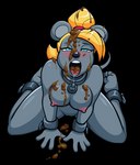 ahegao anthro bdsm blush bodily_fluids bondage bound cuff_(restraint) drooling eating_feces feces feces_in_mouth feces_on_body feces_on_breasts feces_on_face feces_on_ground feces_on_hair feces_on_hand feces_on_tongue female looking_pleasured nude restraints saliva scatplay shackles solo teeth teeth_showing tongue bleex mammal mouse murid murine rodent filth 2021 alpha_channel