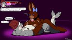 anthro anthro_on_anthro big_breasts black_body black_collar black_eyes black_fur black_nose black_spots blue_bow blue_eyes bouncing_breasts breast_play breasts brown_body brown_fur clothing collar dialogue dominant dominant_anthro dominant_female duo ellipsis eye_roll female fist fur furgonomics furry-specific_piercing gameplay_mechanics grey_body grey_fur gui hat headgear headwear health_bar interspecies jewelry looking_down lust_bar lying male male/female markings moan necklace on_back piercing profanity purple_background questionable_consent red_clothing red_hat red_headwear sex short_tail simple_background speech_bubble spots spotted_body spotted_fur submissive submissive_anthro submissive_male tail tail_piercing tan_body tan_fur tan_inner_ear text titfuck whiskers felino chocolate_drone_(felino) goo_creature lagomorph leporid mammal marine pinniped rabbit seal 2025 english_text hi_res