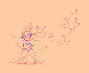 anthro bra clothing female panties pseudo_clothing shielding_eyes solo underwear wardrobe_malfunction wind ponduanpondering nintendo pokemon braixen canid canine fox generation_6_pokemon mammal pokemon_(species) true_fox hi_res