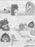 dialogue digitigrade duo feral male male/male nude quadruped tail text leovictor arthos kunei felid lion mammal pantherine 2008 comic english_text graphite_(artwork) greyscale monochrome traditional_media_(artwork)