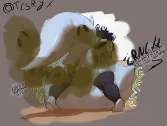 ambiguous_gender ambiguous_prey anthro anthro_pred belly belly_on_ground big_belly big_butt big_tail black_clothing black_collar black_hair black_leg_warmers black_legwear black_shirt black_text black_topwear bloated bodily_noises bone_breaking bottomless bottomless_anthro bottomless_male butt calling_for_help cast_shadow churn clothed clothing cloud_emanata collar compression_sound_effect cross-eyed crunch crushing_sound_effect digestion digestion_noises emanata eye_roll facial_markings fart fart_cloud fart_fetish fat_legs fatal_vore fully_inside glistening glistening_belly glistening_body glistening_butt glistening_legs glistening_tail glorsh green_fart_cloud green_text grey_belly grey_body grey_butt grey_ears grey_face grey_legs grey_tail grey_text hair half-closed_eyes head_markings huge_belly huge_butt hyper hyper_belly imminent_death inside leg_warmers legwear lidded_eyes light male male_anthro male_pred markings monotone_belly monotone_body monotone_butt monotone_clothing monotone_hair monotone_leg_warmers monotone_legs monotone_legwear monotone_tail motion_lines mph! muffled multiple_prey narrowed_eyes onomatopoeia plantigrade pointy_ears prick_ears rear_view resting_on_belly rumbling_stomach same_size_vore shadow shirt short_hair shortened_sound_effect skull_in_fart_cloud skull_symbol soft_vore solo sound_effect_variant sound_effects spiked_collar spikes struggling struggling_prey tail tapering_tail tear_(marking) text thick_tail thick_thighs tight_clothing tight_legwear toothy_grin topwear twitter_handle unseen_prey unwilling_prey vore vowelless vowelless_sound_effect vowelless_vocalization white_text_outline wide_hips tcsrjx fish marine shark 2025 character_request digital_media_(artwork) digital_painting_(artwork) english_text hi_res lighting painting_(artwork) shaded signature soft_shading