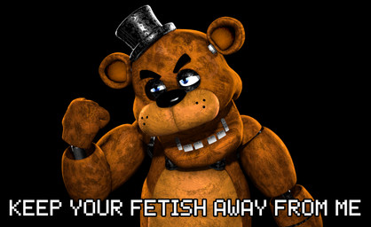 angry anthro black_background black_bow_tie blue_eyes bow_tie brown_body clothing dialogue fist hat headgear headwear machine male on_model open_mouth simple_background solo teeth text top_hat zelyonka five_nights_at_freddy's scottgames freddy_(fnaf) animatronic bear mammal robot robot_anthro 2026 3d_(artwork) absurd_res digital_media_(artwork) english_text hi_res reaction_image source_filmmaker_(artwork)