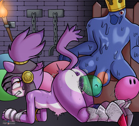 anus balls big_butt birth blush breasts broken_armor butt chair clenched_teeth dungeon female flat_chested fur furniture genitals half_naked male multicolored_body multicolored_fur nude nude_female nude_male penis questionable_consent slime small_breasts teeth throne two_tone_body two_tone_fur vulva fourssss sega sonic_and_the_black_knight sonic_storybook_series sonic_the_hedgehog_(series) blaze_the_cat sir_percival_(sonic_and_the_black_knight) domestic_cat felid feline felis mammal monster 2025 digital_drawing_(artwork) digital_media_(artwork) hi_res