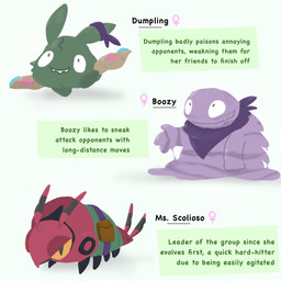 female kerchief purple_kerchief text nakeilyar nintendo pokemon pokemon_mystery_dungeon spike_chunsoft fan_character generation_1_pokemon generation_5_pokemon grimer pokemon_(species) trubbish venipede 1:1 english_text hi_res