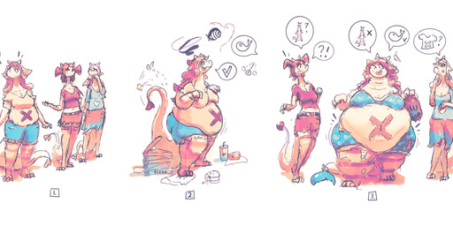 2_horns absolute_territory anthro asking_another belly belly_size_difference big_belly biped blue_bra blue_clothing blue_underwear bottomwear box bra breast_size_difference breasts burger check_mark clock clothed clothed_anthro clothed_female clothing container daisy_dukes denim denim_bottomwear denim_clothing denim_shorts fast_food female female_anthro food fully_clothed fully_clothed_anthro fully_clothed_female group hair horn hotpants huge_belly hypnosis hypnotic_eyes interrobang legwear long_hair long_tail midriff mind_control navel non-mammal_breasts non-mammal_navel number obese obese_anthro obese_female oblivious orange_clothing orange_shirt orange_topwear overweight overweight_anthro overweight_female partially_clothed partially_clothed_anthro partially_clothed_female pizza_box pocketwatch question_mark red_bottomwear red_clothing red_shirt red_shorts red_topwear shirt shirtless shirtless_anthro shirtless_female short_hair shorts slim slim_anthro slim_female standing stockings tail tail_motion tail_tuft tailwag talking_to_another thick_tail topless topless_anthro topless_female topwear torn_clothing torn_legwear torn_stockings trio tuft underwear watch weight_difference weight_gain wide_hipped_anthro wide_hipped_female wide_hips miluinaoxie mythology wcdonald's ambient_whale dragon mythological_creature mythological_scalie scalie 2022 absurd_res colored colored_sketch digital_media_(artwork) digital_painting_(artwork) english_description hi_res painting_(artwork) pictographics sequence sketch