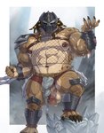 abs armor barbed_corona_glans barbed_humanoid_penis bottomwear bottomwear_aside claw_(weapon) clawed_vambrace claws clothing clothing_aside fishnet_crop_top foreskin genital_piercing genitals glans humanoid_genitalia humanoid_penis hybrid_genitalia hybrid_penis loincloth loincloth_aside male mask melee_weapon muscular muscular_humanoid muscular_male navel navel_piercing nipple_piercing nipples pecs penile_spines penis penis_piercing piercing retracted_foreskin sharp_teeth solo teeth vambrace vein veiny_muscles veiny_penis weapon fishingmanmax predator_(franchise) alien humanoid yautja hi_res