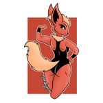 anthro big_breasts black_clothing black_inner_ear black_leotard black_nose breasts butt clothing female flexing fur hair leotard looking_at_viewer looking_back looking_back_at_viewer rear_view red_body red_fur ruff smile smiling_at_viewer solo tail tan_hair tan_ruff tan_tail irgramfox nintendo pokemon canid canine eeveelution flareon generation_1_pokemon mammal pokemon_(species) 1:1 absurd_res digital_drawing_(artwork) digital_media_(artwork) hi_res