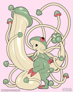 balls big_balls big_penis butt claws erection fungus genitals glans green_glans huge_balls huge_penis humanoid_genitalia humanoid_penis hyper hyper_balls hyper_genitalia hyper_penis looking_at_viewer mushroom nude penis pink_background simple_background smile smiling_at_viewer solo tail tan_balls tan_penis tentacles text spaca nintendo pokemon breloom elemental_creature generation_3_pokemon pokemon_(species) 4:5 absurd_res digital_media_(artwork) hi_res