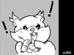 ambiguous_gender berry excited feral food fruit open_mouth plant simple_animation simple_background slightly_chubby solo unknown_artist nintendo pokemon generation_8_pokemon greedent mammal pokemon_(species) rodent sciurid 2d_animation 4:3 animated frame_by_frame low_res monochrome short_playtime