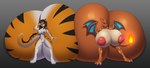 anthro big_breasts big_butt breasts butt duo female genitals huge_breasts huge_butt hyper hyper_breasts hyper_butt nipples pussy darkshasion_(artist) nintendo pokemon julia_(juliazard) kayla_(kirov) charizard felid generation_1_pokemon mammal pantherine pokemon_(species) tiger hi_res